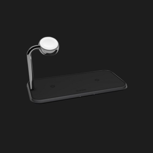 Бездротова зарядка Zens Dual Aluminium Wireless Charger + Apple Watch 10W Black (ZEDC05B / 00)