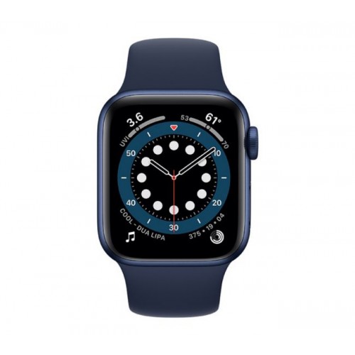 Apple Watch Series 6 44mm Blue Aluminum Case with Deep Navy Sport Band (M00J3)