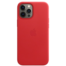 Чохол Smart Leather Case для iPhone 12 Pro Max with MagSafe 1: 1 Original [Red]