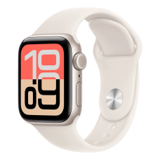 Apple Watch SE 3 40mm Starlight Aluminum Case with Starlight Sport Band - M/L (MEH54)