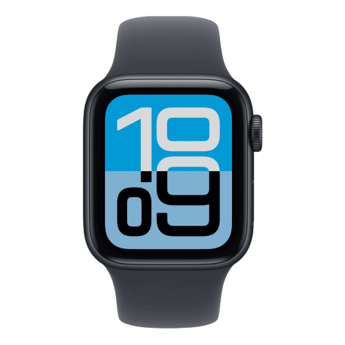 Apple Watch SE 3 44mm Midnight Aluminum Case with Midnight Sport Band - M/L (MEHQ4)