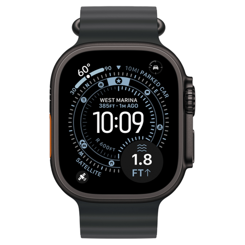 Apple Watch Ultra 3 49mm GPS + LTE Black Titanium Case with Black Ocean Band (MF0J4)