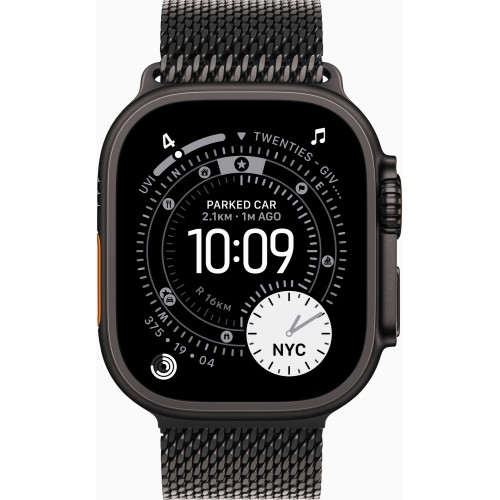 Apple Watch Ultra 3 49mm GPS + LTE Black Titanium Case with Black Titanium Milanese Loop - Small (MF1N4) Apple Watch Ultra 3 49mm GPS + LTE Black Titanium Case with Black Titanium Milanese Loop - Small (MF1N4)