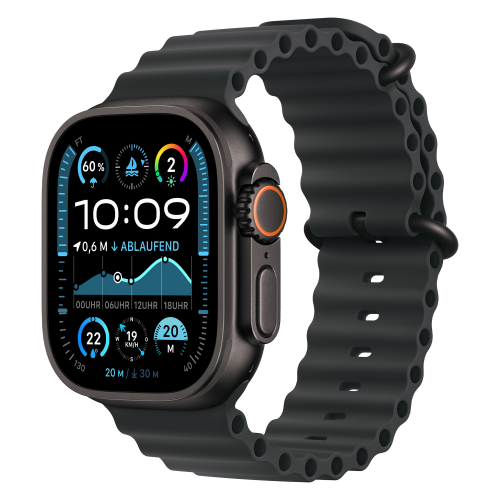 Apple Watch Ultra 2 49mm GPS + Cellular Black Titanium Case with Black Ocean Band (MX4P3)