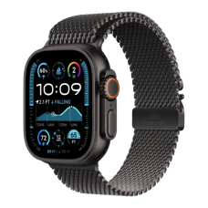 Apple Watch Ultra 2 49mm GPS + Cellular Black Titanium Case with Black Titanium Milanese Loop - M (MX5U3)