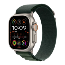 Apple Watch Ultra 2 49mm GPS + Cellular Natural Titanium Case with Dark Green Alpine Loop - L (MYT33+MXMW3)