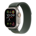 Apple Watch Ultra 2 49mm GPS + Cellular Natural Titanium Case with Green Trail Loop - M/L (MYT73+MXTP3)