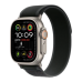 Apple Watch Ultra 2 49mm GPS + Cellular Natural Titanium Case with Black Trail Loop - S/M (MYT73+MXTQ3)