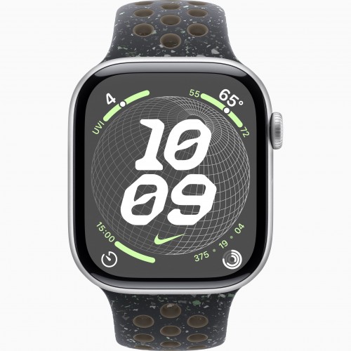 Apple Watch Series 10 GPS 46mm Jet Black Aluminium Case with Midnight Sky Nike Sport Band - M/L