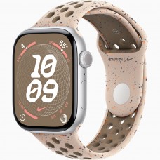 Apple Watch Series 10 GPS 42mm Rose Gold Aluminium Case with Desert Stone Nike Sport Band - S/M