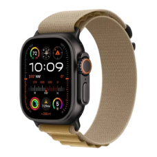 Apple Watch Ultra 2 49mm GPS + Cellular Black Titanium Case with Tan Alpine Loop - L (MYTF3+MYQ23)