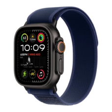 Apple Watch Ultra 2 49mm GPS + Cellular Black Titanium Case with Blue Trail Loop - M/L (MYTJ3+MYQ83)