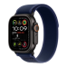 Apple Watch Ultra 2 49mm GPS + Cellular Black Titanium Case with Blue Trail Loop - M/L (MYTJ3+MYQ83)