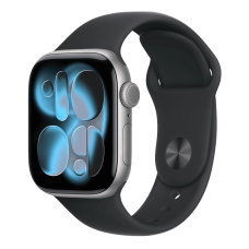 Apple Watch Series 11 GPS 42mm Space Gray Aluminum Case with Black Sport Band - M/L (MEQX4)