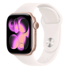 Apple Watch Series 11 GPS 42mm Rose Gold Aluminum Case with Light Blush Sport Band - M/L (MEU44)