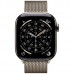 Apple Watch Series 11 GPS + Cellular 42mm Natural Titanium Case with Natural Milanese Loop - S/M (MF8P4)