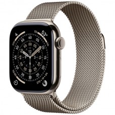 Apple Watch Series 11 GPS + Cellular 42mm Natural Titanium Case with Natural Milanese Loop - S/M (MF8P4)