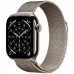 Apple Watch Series 11 GPS + Cellular 42mm Natural Titanium Case with Natural Milanese Loop - S/M (MF8P4)