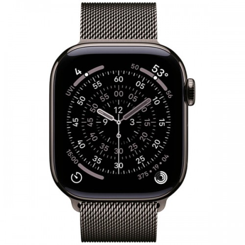 Apple Watch Series 11 GPS + Cellular 46mm Slate Titanium Case with Slate Milanese Loop - S/M (MF9K4+MGJ14)