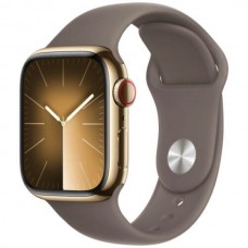 Apple Watch Series 9 GPS + Cellular 41mm Gold Steel Case with Clay Sport Band M/L (MRJ63) NO BOX
