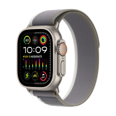 Apple Watch Ultra 2 49mm GPS + LTE Titanium Case with Green/Gray Trail Loop M/L NO BOX