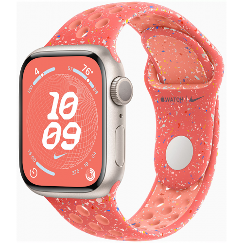 Apple Watch Series 9 41mm Pink Aluminum Case with Magic Ember Nike Sport Band