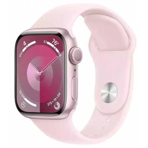 Apple Watch Series 9 41mm Pink Aluminum Case with Light Pink Sport Band M/L (MR943)