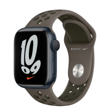 Apple Watch Series 7 Nike 45mm Midnight with Olive Gray Sport Band